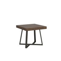 mesa extensible 90x90194 cm zeplir nogal patas antracita