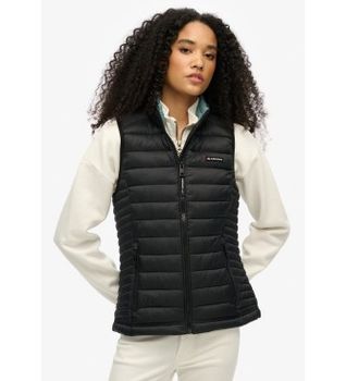 Superdry para mujer. W5011892A Caleco Fuji Lite negro (M), Casual, Sostenible, Nylon reciclado