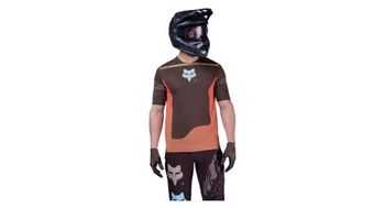 Maillot fox flexair elevated de manga corta marron coral