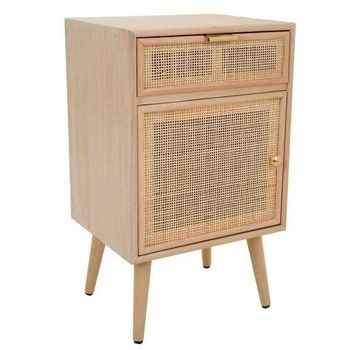 Mesita De Mdf Y Rejilla Marrón 42x36.5x71