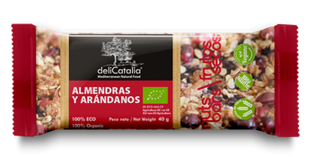 Barrita ecológica de almendras y arándanos de 40gr