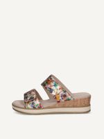 caprice mule metallic made of leather without heel size 40