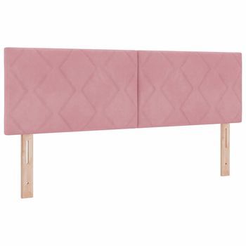 Cabecero Led Rosa 160 Cm Terciopelo Vidaxl