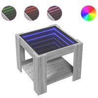 mesa de centro y led madera ingenieria gris sonoma 53x53x45 cm vidaxl