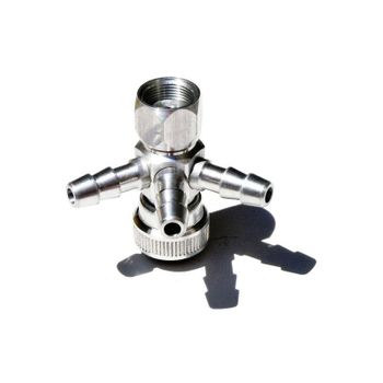 Grifo de combustible M16x1 conexión triple lateral 8mm