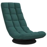 silla giratoria de suelo de tela verde oscuro 70x51x79 cm vidaxl