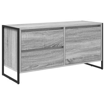 Mueble De Tv | Mueble De Salón | Gabinete De Tv Con Cajón Gris Sonoma 100 X 36 X 49.5 Cm