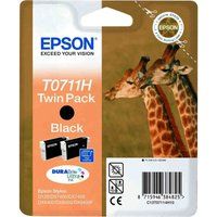 epson giraffe t0711h black ink cartridges - twin pack black