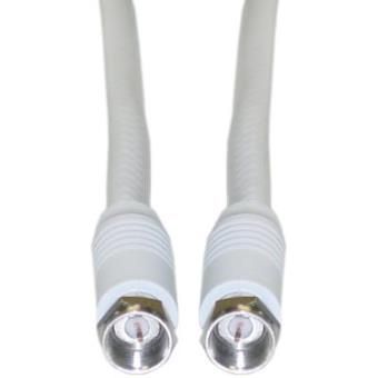 Cable Satélite Coaxial V7 85 DB Enchufe H Blanco 1,5 M - F Níquel