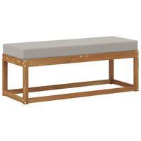 banco de taburete madera de acacia solida gris natural y claro vidaxl