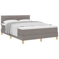 cama tapizada 193x144x88 cm  - taupe