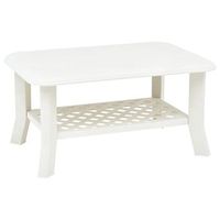mesa de centro de plastico blanco 90x60x46 cm vidaxl