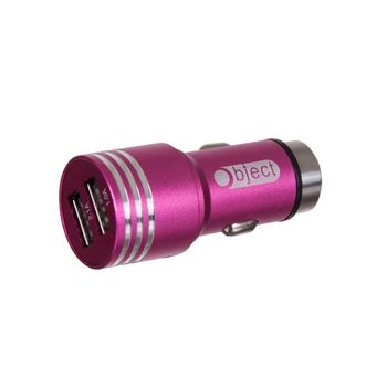 2 In 1 Dual USB Adaptor Pink