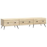 mueble de tv con cajon roble sonoma 147 x 345 x 30 cm vidaxl