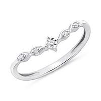 anillo de diamantes para mujer en oro blanco 14 quilates