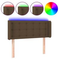 cabecero accesorio para dormir dormitorio mueble led 103 x 16 x 7888 cm tela marron oscuro tdl0200890