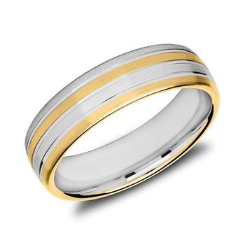 Anillo de hombre de plata 925 parcialmente dorada