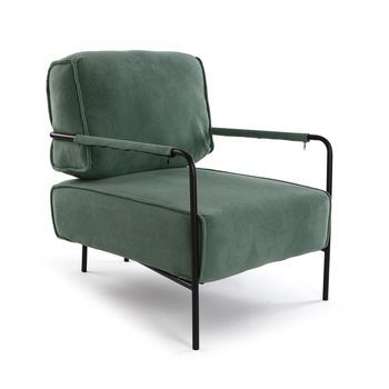 Versa Sillón Mayla De Estilo Chic, Medidas (al X L X An) 77,5 X 82,5 X 66,5 Cm, Color Verde
