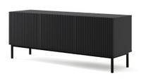 mueble para tv efecto madera negro led