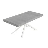 mesa extensible niket 200460x90 cm patas hormigon blanco