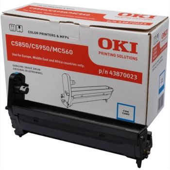 Tambor de imagen cian original OKI para impresoras láser C5850/5950 y MC560