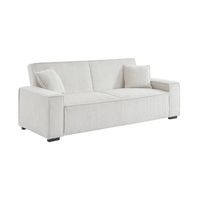 sofa cama de pana 3 plazas crema