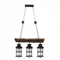 fabrilamp lampara colgante rustico cortijo 3xe27 marron