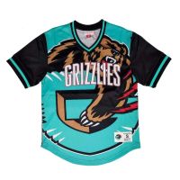 camiseta vancouver grizzlies nba jumbotron mesh v-neck de mitchell  ness