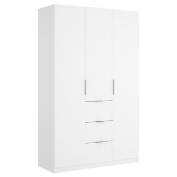 Armario 3 Puertas Y 3 Contenedores - Essen - 204x135x52 - Blanco Brillo