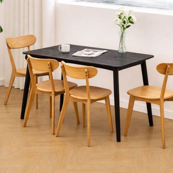 Mesa de comedor en madera de pino l120