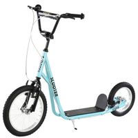 homcom scooter patinete para ninos5 anos 2 neumaticos de caucho inflable con doble freno manillar ajustable en altura soporte 100 kg   aosom espana