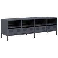 mueble de tv acero laminado en frio antracita 135x39x435 cm vidaxl