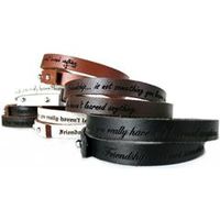 pulsera unisex de cuero con grabado laser incluido