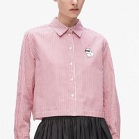 karl lagerfeld camisa ikon choupette cropped shi para mujer