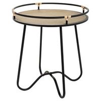 mesa auxiliar de metal negra 45x45x50