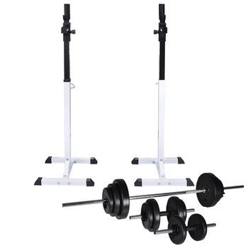 Soporte Para Sentadillas Con Barra Y Mancuernas 30,5 Kg Vidaxl