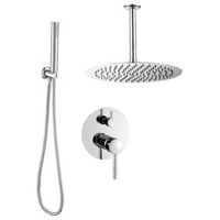 conjunto de ducha empotrada techo monomando sligo o 30cm cromado