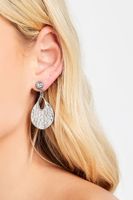pendientes plateados de gota