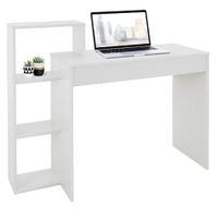 escritorio con estanteria 110x72x40 cm blanco madera