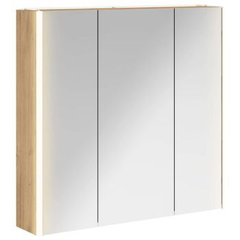 Armario Con Espejo De Baño Roble Artisan 73.5 X 15.5 X 70 Cm Vidaxl