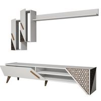 mueble tv con estante berilo blanco
