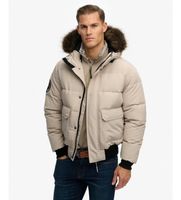 superdry para hombre m5012363a plumon everest hooded beige l casual poliester