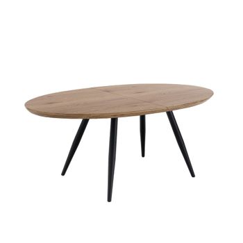 Mesa extensible efecto madera acabado roble cm. Al.75xp.93xl.160