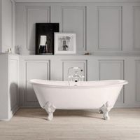 banera de hierro bradford blanca  180 cm patas blancas