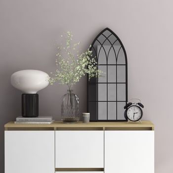 Espejo Decorativo | Espejo De Hierro Negro Para Uso Interior 70x30 Cm Cfw430909