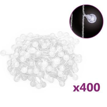 Guirnalda De Luces Globos 8 Funciones 40 M 400 Leds Blanco Frío Vidaxl