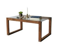 mesa de centro en madera maciza con revistero