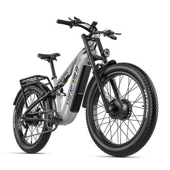 Bicicleta Electrica Shengmilo S600 Pro, Bateria 48v 25ah, Ruedas Cst 26 X 3.0, Shimano 7 Velocidades, Gris