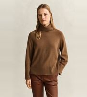gant para mujer 4802417 jersey cashmere turtleneck caqui m marron beige lana clasico