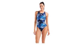 Banador arena camo azul mujer